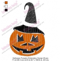 Halloween Pumpkin Embroidery Design 20
